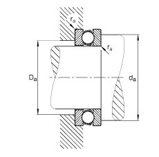 推力深溝球軸承 51103, 根據(jù) DIN 711/ISO 104 標(biāo)準(zhǔn)的主要尺寸，單向，可分離