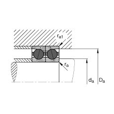 主軸軸承 HCB7026-E-T-P4S, 調節，成對或單元安裝，接觸角 α = 25°，陶瓷球，限制公差