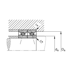 主軸軸承 HC71922-E-T-P4S, 調(diào)節(jié)，成對或單元安裝，接觸角 α = 25°，陶瓷球，限制公差
