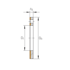 推力墊圈 EGW62-E40, 推力墊圈，免維護，帶鋼襯