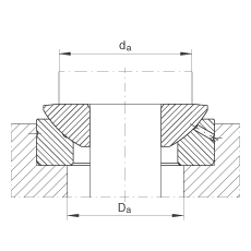 推力關(guān)節(jié)軸承 GE45-AX, 根據(jù) DIN ISO 12 240-3 標(biāo)準(zhǔn)，需維護(hù)