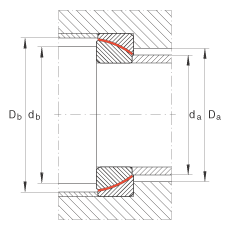 角接觸關(guān)節(jié)軸承 GE50-SW, 根據(jù) DIN ISO 12 240-2 標(biāo)準(zhǔn)，免維護(hù)